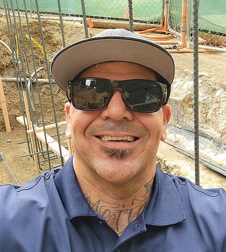 Chris Mejia at a construction site